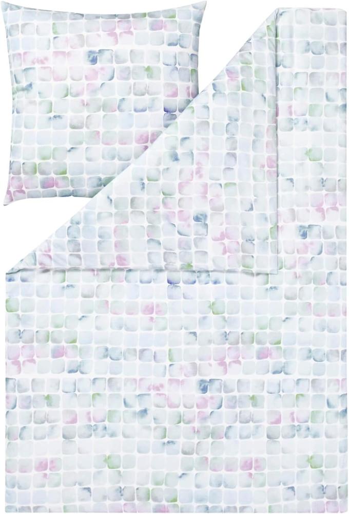 Estella Mako-Satin Bettwäsche Topaz hellblau | 155x220 cm + 80x80 cm Bild 1