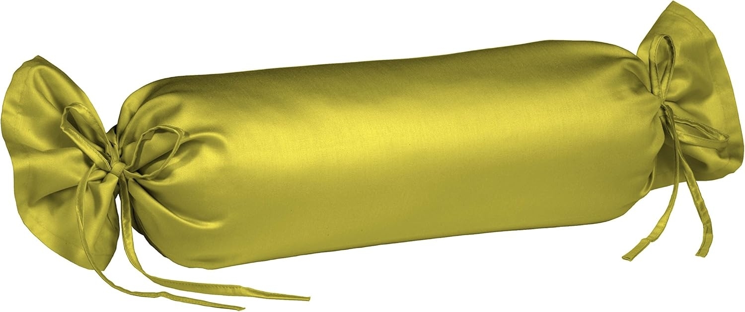 Fleuresse Mako-Satin-Kissenbezug uni colours oliv 7049 15 x 40 cm Bild 1