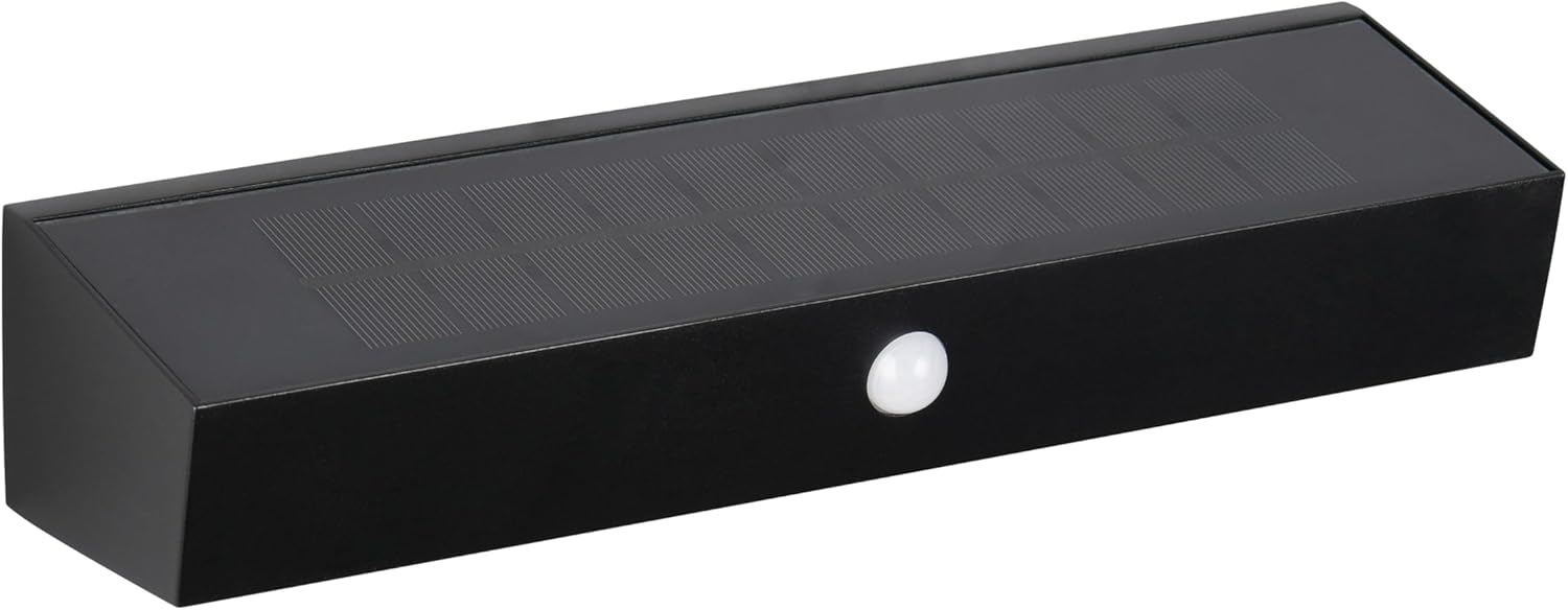 Solar Wandleuchte SILVES auch per USB aufladbar mit Bewegungsmelder, Breite 30cm Bild 1