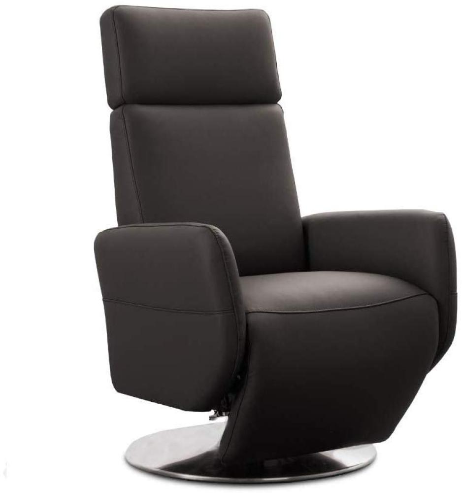 Cavadore TV-Sessel Cobra / Fernsehsessel mit 2 E-Motoren und Akku / Relaxfunktion, Liegefunktion / Ergonomie L / 71 x 112 x 82 / Echtleder Mokka Bild 1