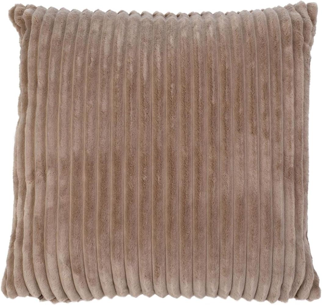 Gözze - Kuschelweicher Kissenbezug in Cord Optik, 2er Set, 50 x 50 cm - Taupe Bild 1