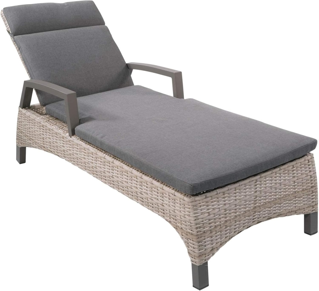 Gartenliege Sonnenliege PRATO MOUNTAIN inkl. Auflage - Taupe Bild 1