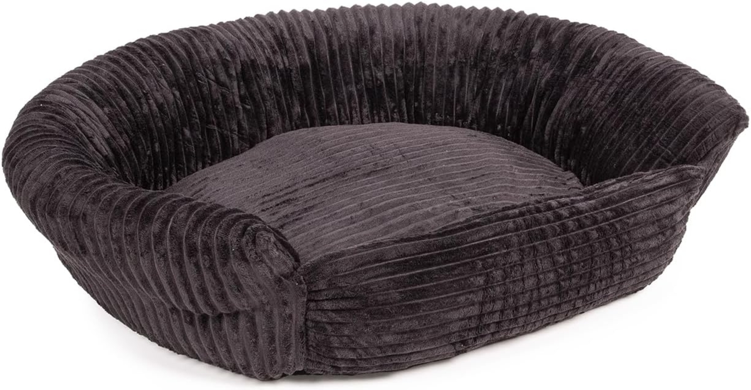 Wallace & Jones Tierbett Hundebett Cordo - schwarz versch. Größen S / M / L, Breitcord- Obermaterial, weicher und komfortabler Schlafplatz Bild 1