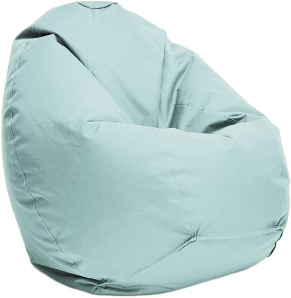 Bruni Kinder-Sitzsack Classico S in Eisgrau – Sitzsack mit Innensack für Kinder, Abnehmbarer Bezug, lebensmittelechte EPS-Perlen als Bean-Bag-Füllung, aus Deutschland Bild 1