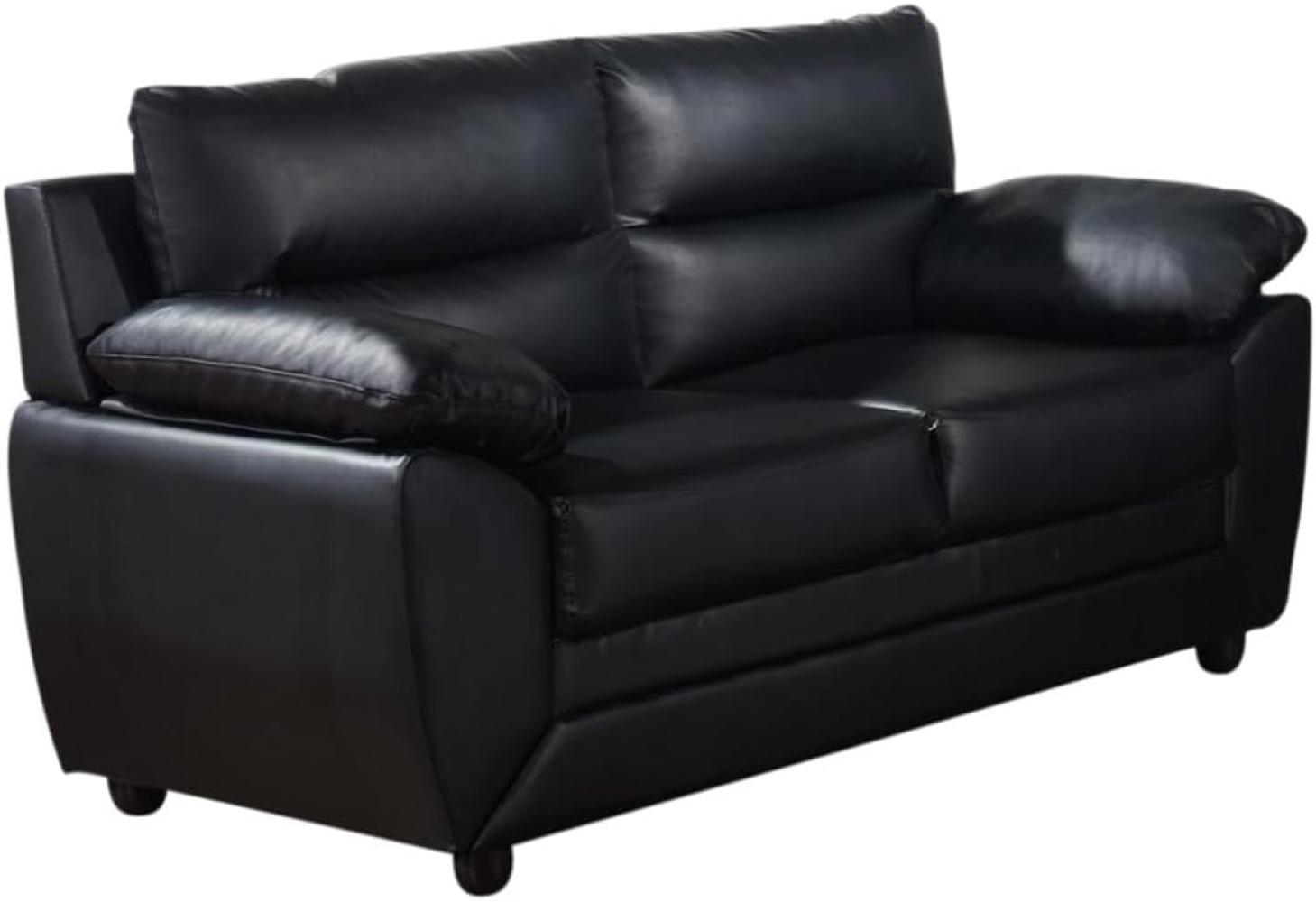 Vente-unique - Sofa 2-Sitzer - Kunstleder - Schwarz - MANOA Bild 1