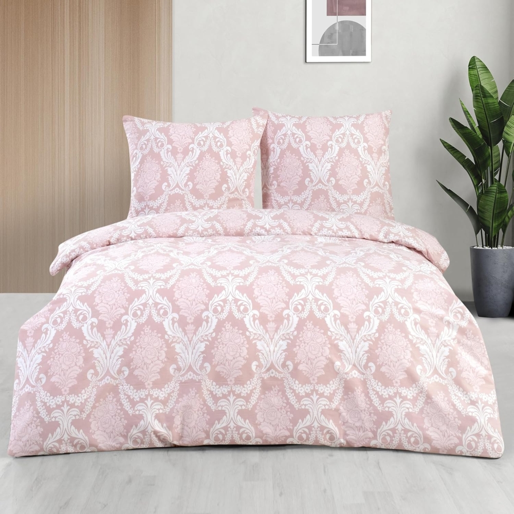 yadetextil Bettwäsche Bettwäsche 200x220 cm. 3 teilig set, Fiorita V1, Renforce, 3 teilig, cm. Bild 1