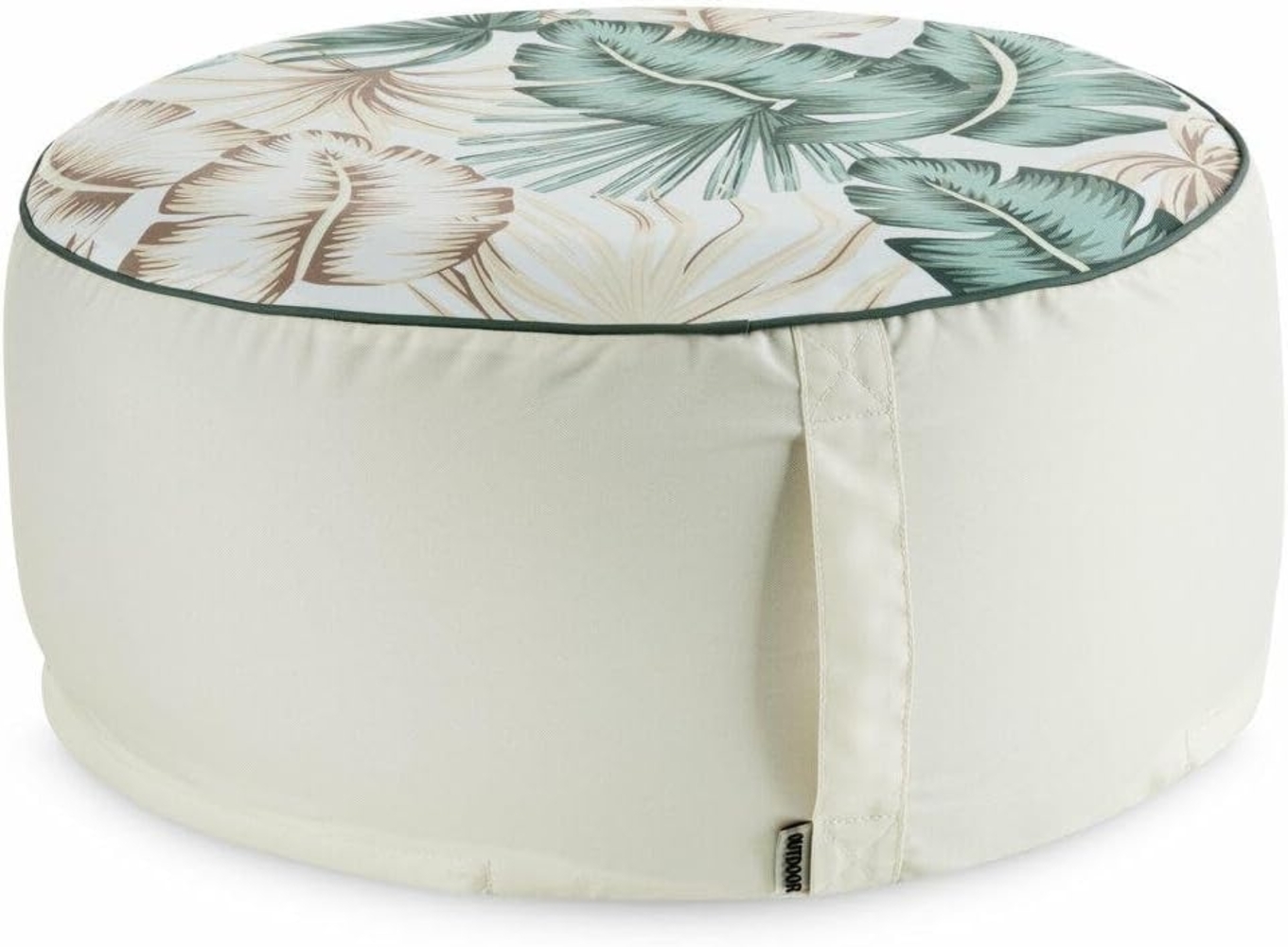 Sitzsack Hocker Garten Wassefest Outdoor 13 53X23 creme grün Bild 1