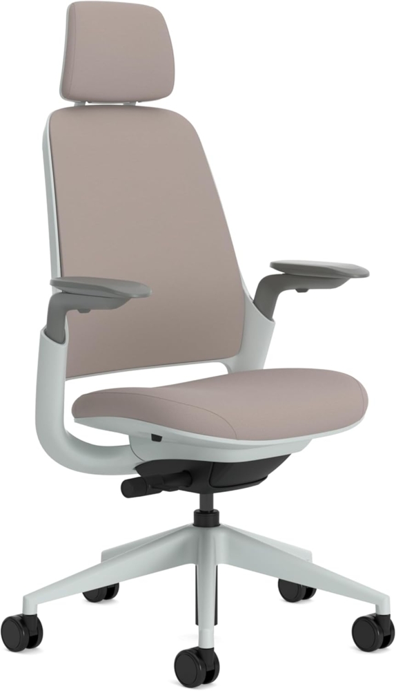 Steelcase Series 1 Ergonomischer Bürostuhl mit LiveBack Lumbalstütze, 4D-Armlehnen, anpassbarer Kopfstütze Gedämpftes Mauve Bild 1