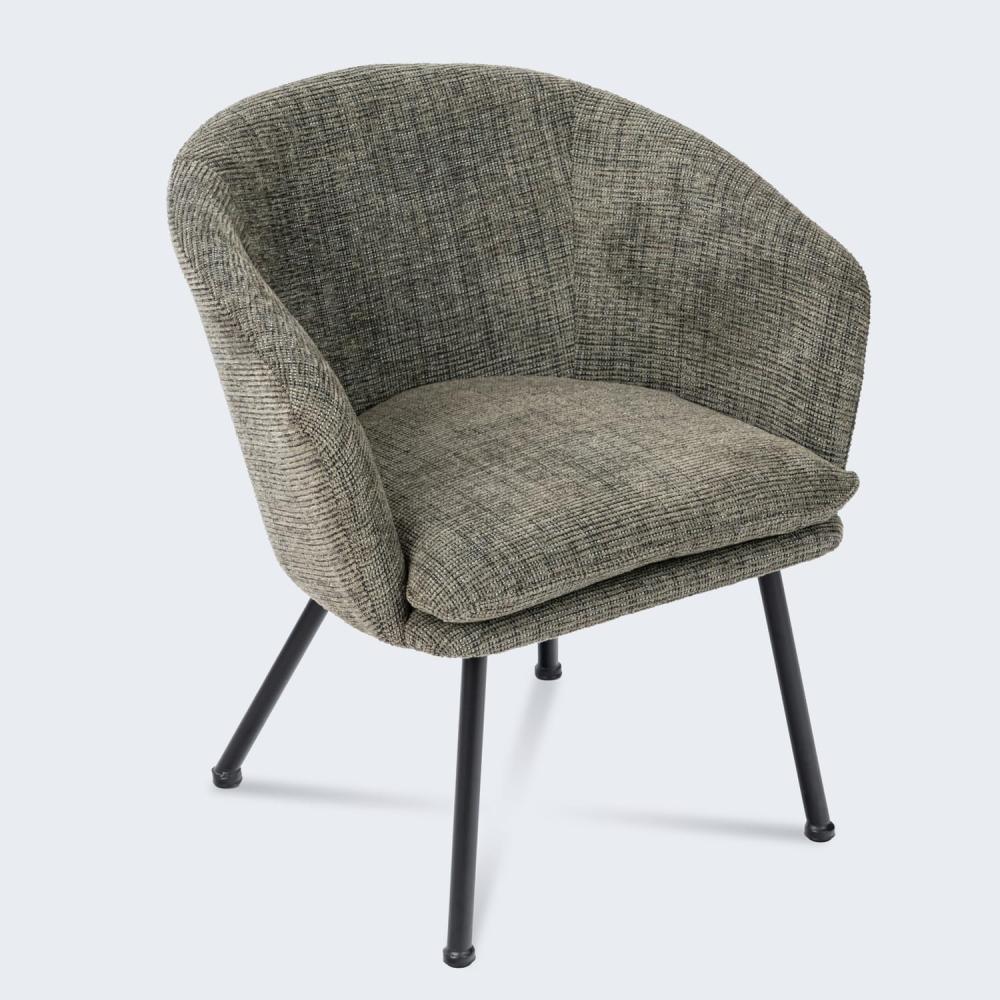 MEUBLE COSY Sessel Relaxsessel Lehnstühle Polsterstuhl Armsessel Einzelsofa mit Metallbeinen für Wohnzimmer Schlafzimmer Büro Vanity, Grün, 67. 5x64x74. 5cm, Metall Stoff Bild 1