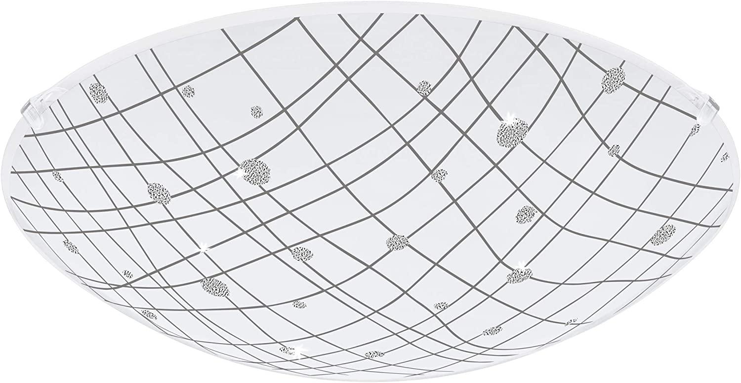 Eglo 96472 Wandleuchte Deckenleuchte VEREDA Ø 31,5cm in granille weiß, klar Bild 1