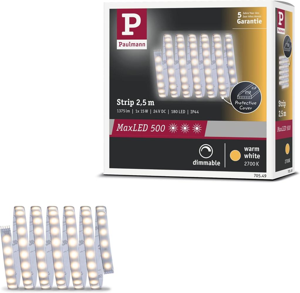 Paulmann No. 70549 MaxLED 500 Stripe beschichtet 2,5m 15W 2.700K Protect Cover Bild 1