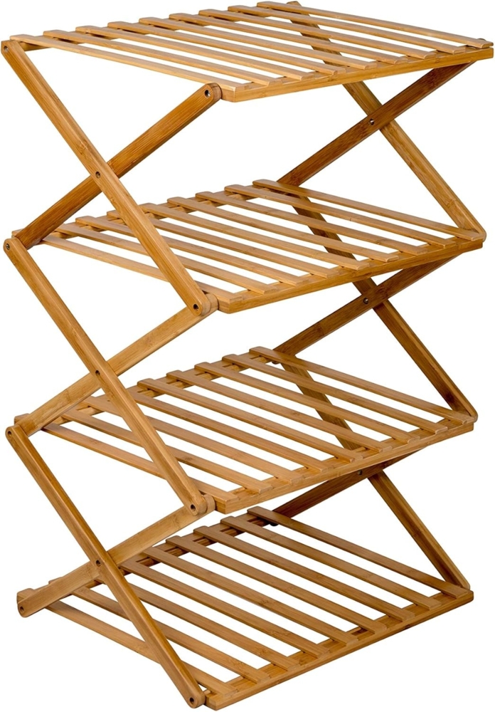 Bo-Camp Stoffschrank Camping Regal Fitzroy Faltschrank Faltregal Möbel Bambus Holz Faltbar Bild 1