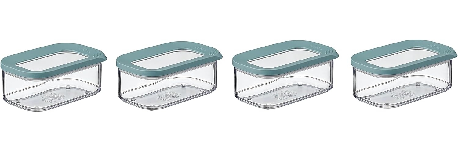 Mepal | Modula 4-teiliges Vorratsdosen-Set | 425 ml | Nordic Green | perfekt für trockene Lebensmittel | Frischhaltedosen | stapelbar | BPA-frei Bild 1