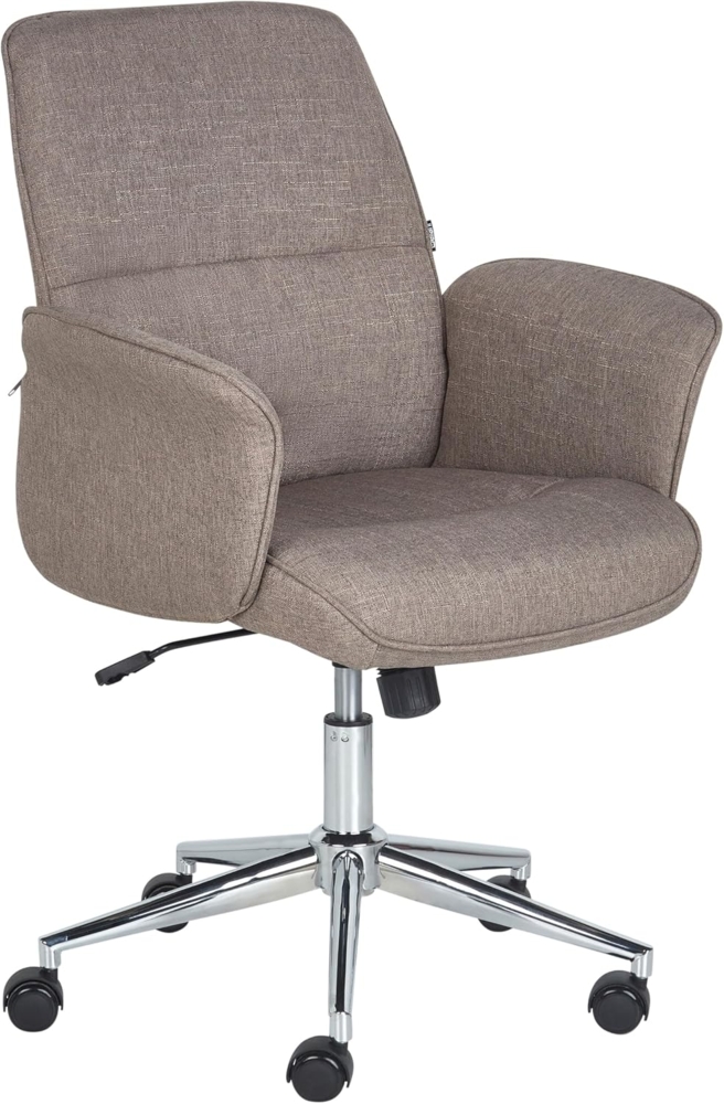 Beliani 'Ravishing' Bürostuhl höhenverstellbar, Polyester braun, 67 x 93 x 53 cm Bild 1