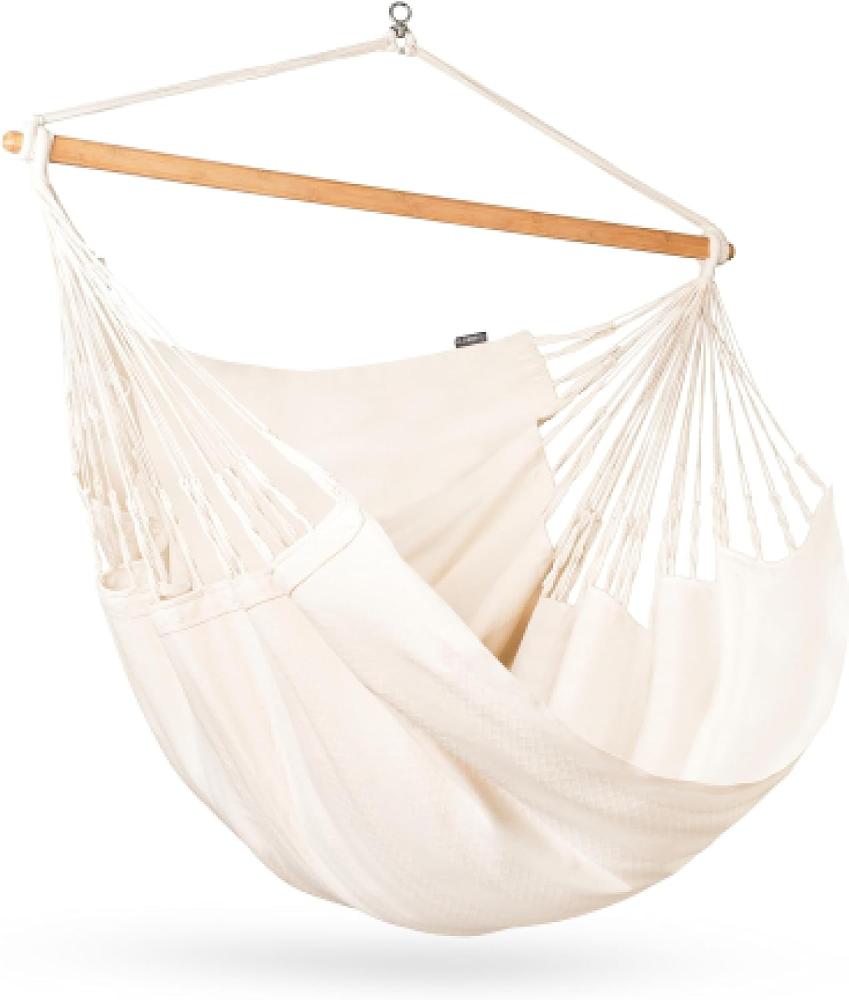 La Siesta Hängesessel HABANA Comfort latte creme Lounger aus Bio-Baumwolle Hängematte Hängestuhl Bild 1