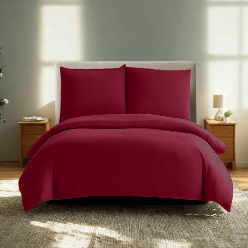 Komfortec Bettwäsche Premium, 135 x 200 bis 220 x 240 cm, 6 verschiedene Größen zur Auswahl, gebürstet 100% Mikrofaser, 2 teilig, Superweiches Bettwäsche-Set, Knitterfrei, Atmungsaktiv Bild 1