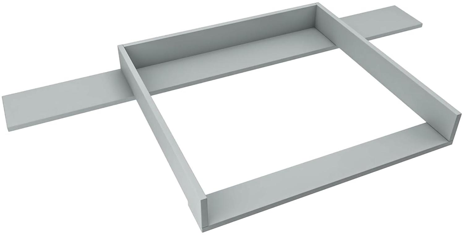 REGALIK Wickelaufsatz für Hemnes Kommode mit 8 Schubladen IKEA 78cm x 80cm - Abnehmbar Wickeltischaufsatz für Kommode in Asche - Abgeschlossen mit ABS Material 1mm Bild 1