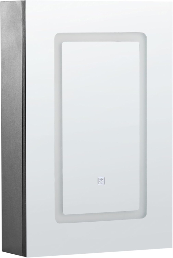 Bad Spiegelschrank LED CONDOR 40 cm 60 cm Schwarz Bild 1