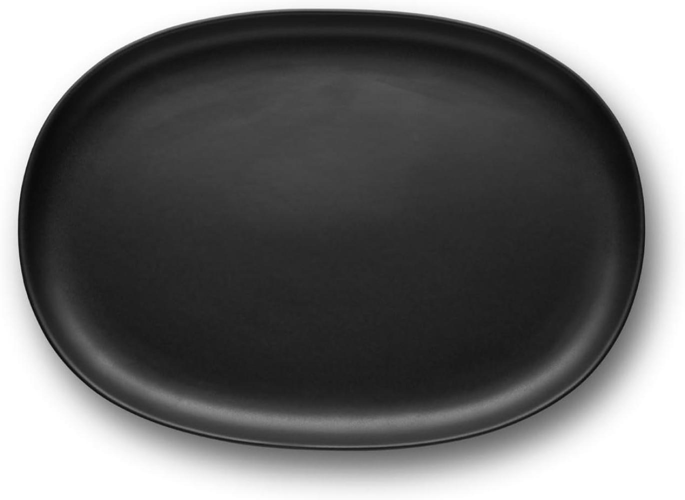 Eva Solo Nordic kitchen Servierplatte Oval, Servierteller, Platte, Steinzeug, Black / Schwarz, 36 cm, 512700 Bild 1