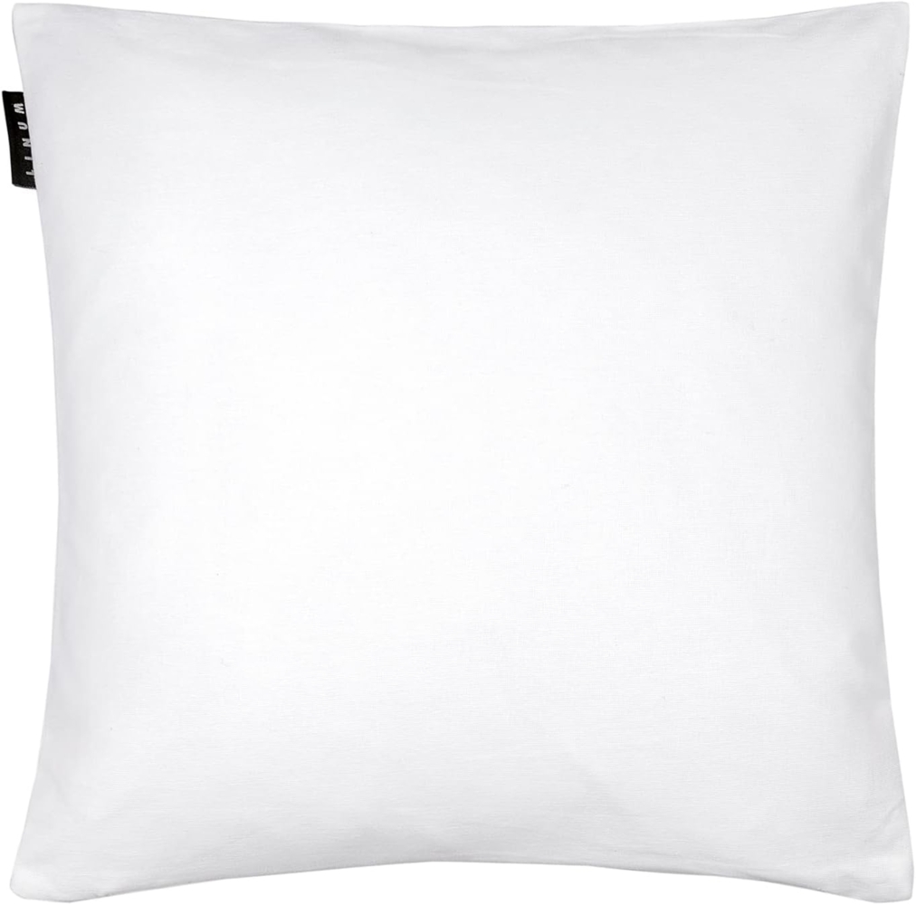 LINUM ANNABELL Elegant Kissenhülle 40x40 cm, 100% Baumwolle, Maschinenwaschbar, Weiß Bild 1