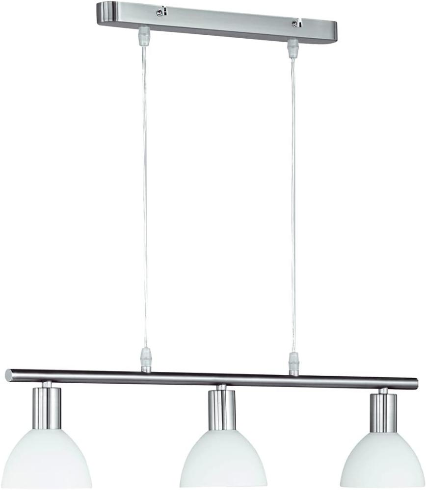 Reality Leuchten LED Pendelleuchte, Dimmfunktion, LED wechselbar, Warmweiß, Bauhaus Balken-lampe hängend über-n Esstisch Milchglas, Breite 61cm Bild 1