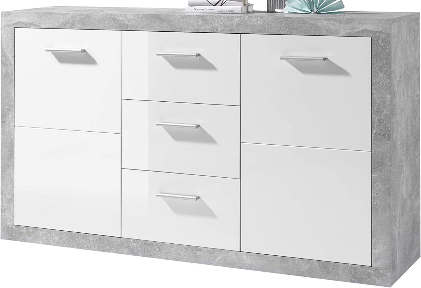 Sideboard Stone weiß grau beton 150cm Bild 1