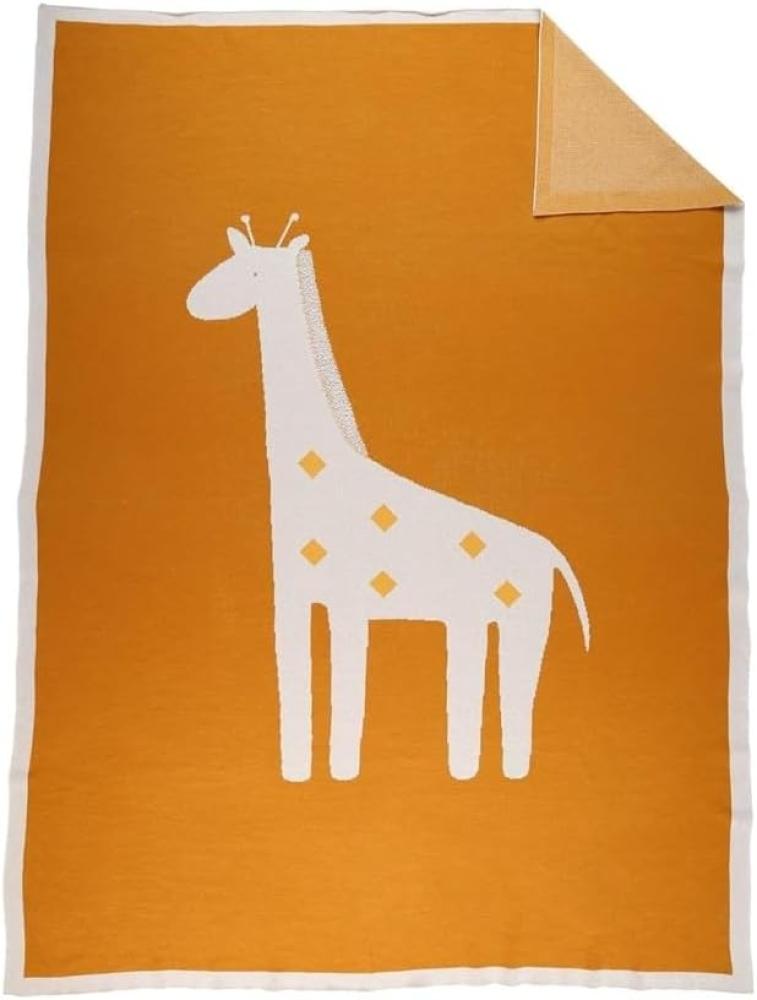 NOUKIE'S - Jacquard Decke Giraffe Tiga Ocker 100x140 cm Bild 1