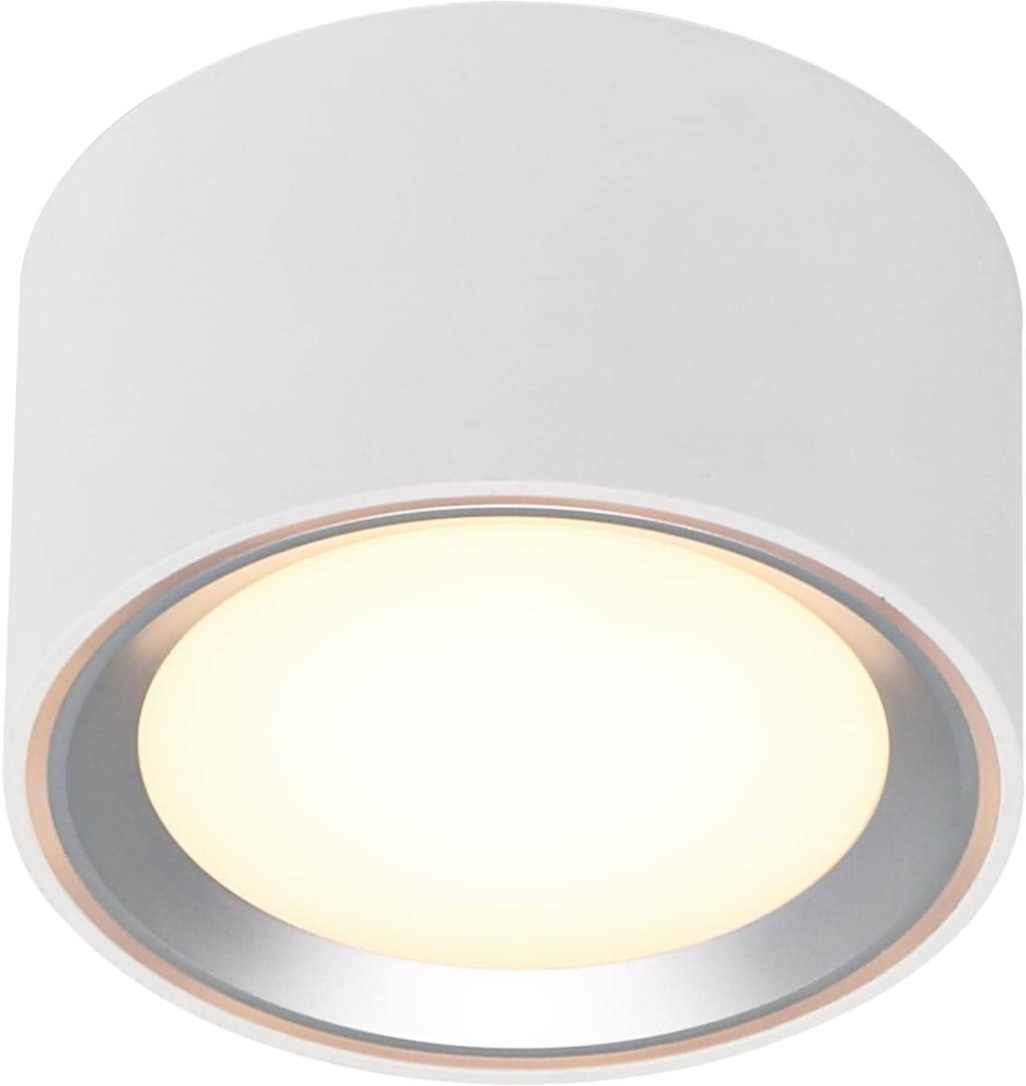 LED Aufbauleuchte weiß silber Nordlux Fallon 10cm 500lm Moodmaker Bild 1