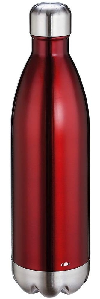 Cilio 'ELEGANTE' Isoliertrinkflasche, Edelstahl rot, 1000 ml Bild 1