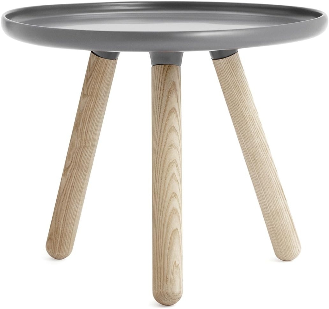 Normann Copenhagen Tablo Tisch, Kunststoff, Eschenholz, Grau, 42x50 cm Bild 1