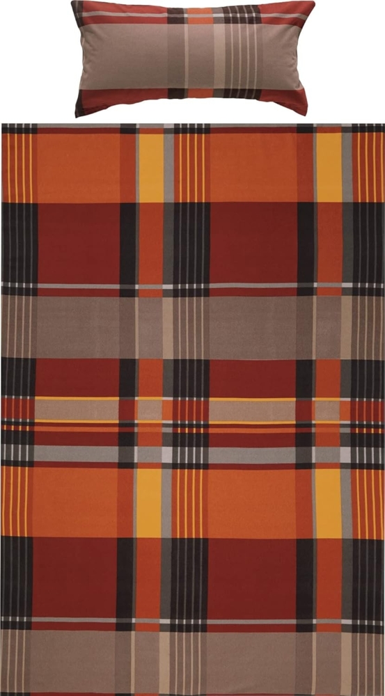 Erwin Müller Bettwäsche Bettwäsche, Mako-Satin, 2 teilig, Karo Bild 1