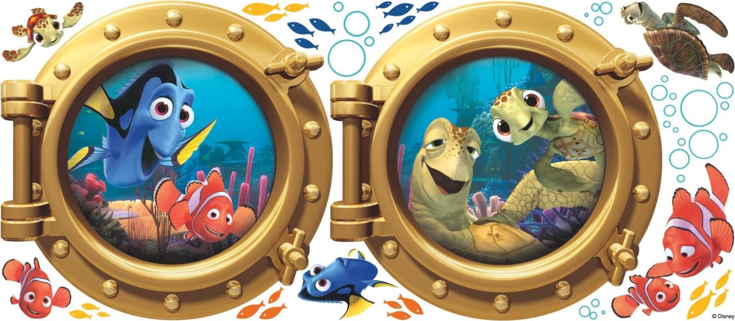 Room Mates 54564 Wandsticker "Disney Findet Nemo - Bullaugen", mehrfarbig Bild 1