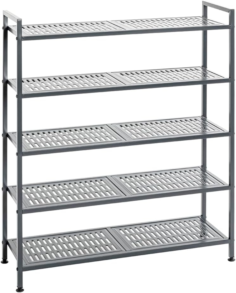 HAKU Möbel Schuhregal, anthrazit, Metall - Maße: B 73 x H 90 x T 25 cm, Style: Modern Bild 1