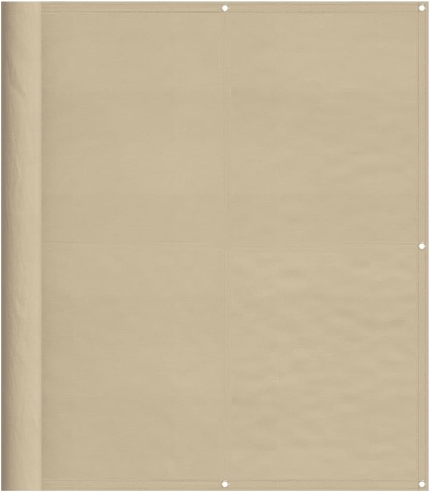 vidaXL Balkon-Sichtschutz Beige 120x800 cm 100 % Polyester-Oxford 4000187 Bild 1