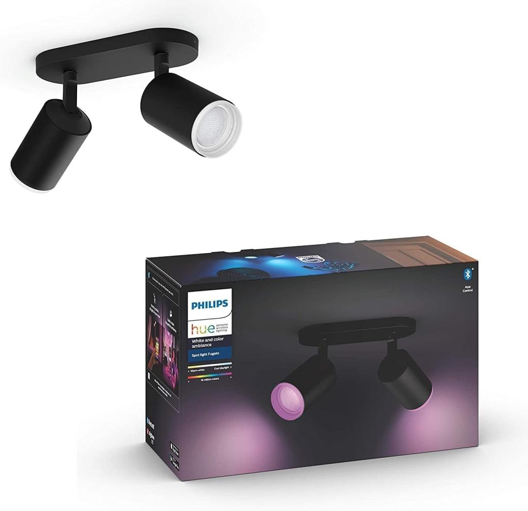 Philips Hue Fugato 2-er Spots 5. 7W - schwarz Bild 1