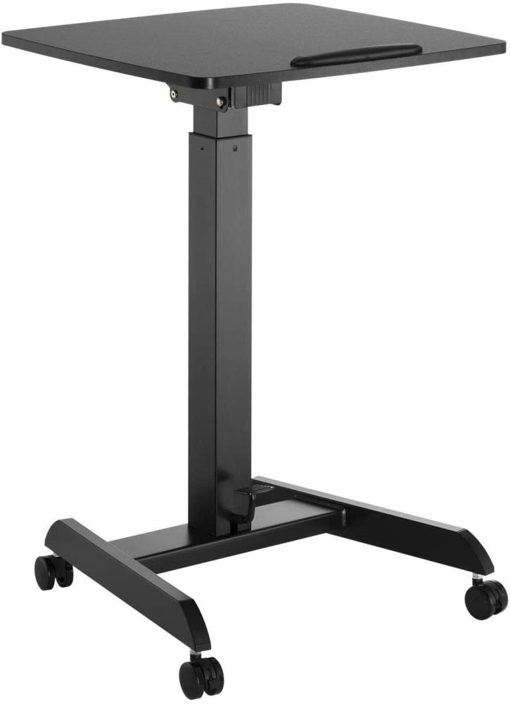 Maclean MC-892 Höhenverstellbarer Laptoptisch mit Rollen Sitz-steh-Schreibtisch Gasfeder Höhenverstellbar bis max. 113cm 30 Grad Neigbar Belastbar bis 8kg (Schwarze Farbe) Bild 1