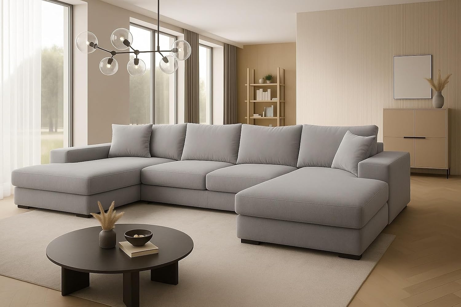 Ecksofa VIENA 328x182 cm mit Schlaffunktion, Bonellfederkern und Bettkasten Bild 1