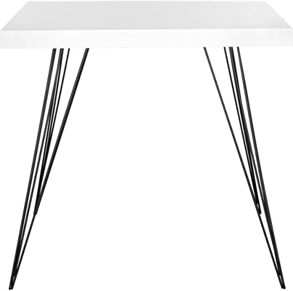 SAFAVIEH Contemporary Wooden Accent Table, in White and Black, 80 X 80 X 74.93 Bild 1