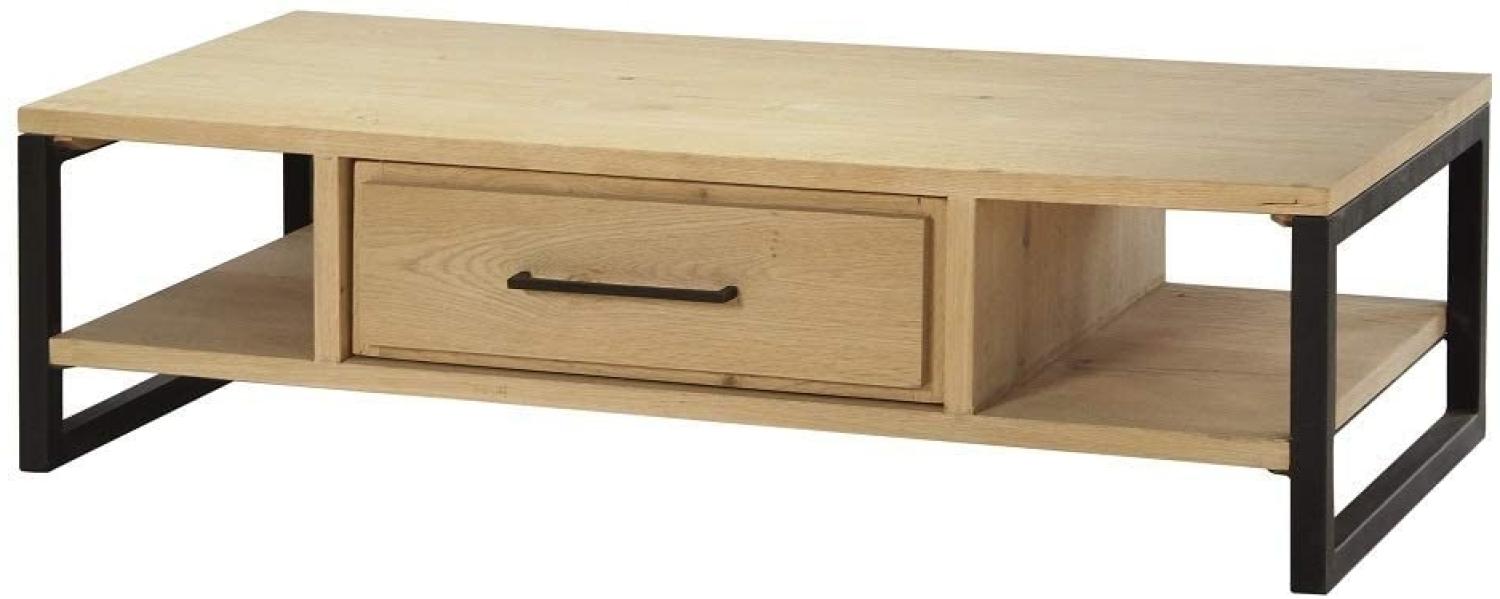 Couchtisch 120x55 cm 'Jondrik' Wildeiche mit Schubkasten Bild 1