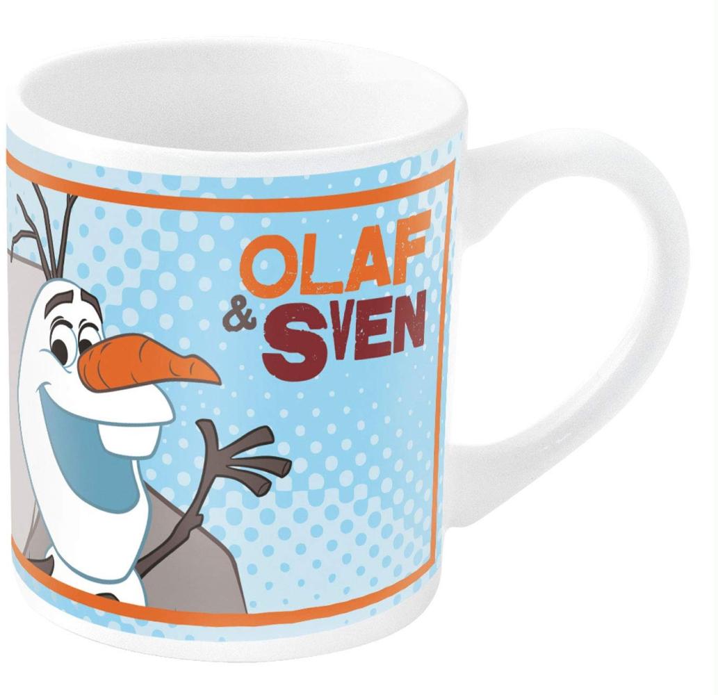 POS 24675 - Tasse mit Disney Frozen Olaf Motiv, aus Porzellan, Fassungsvermögen circa 200 ml, Spülmaschinen- und Mikrowellengeeignet, für Kinder und alle Fans des lustigen Schneemanns Bild 1