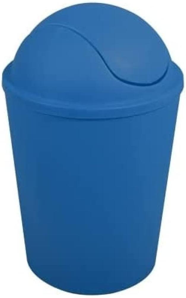 MSV Kosmetikeimer Abfalleimer Schwingdeckeleimer 5,5 Liter Kunststoff Blau Bild 1