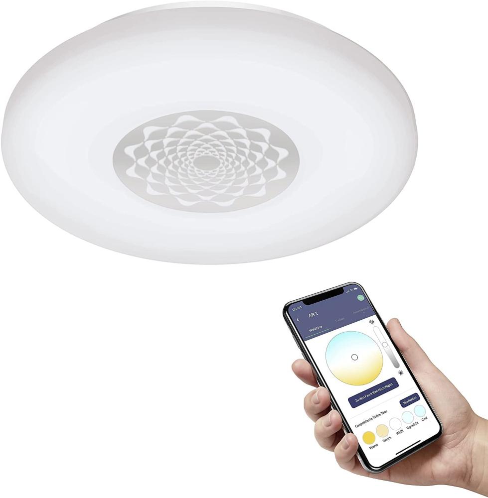 Eglo 900008 LED Wand-/Deckenleuchte CAPASSO-Z weiss, chrom H:7 Ø:34cm dimmbar 2700-6500K mit Connect-Z Funktion Bild 1