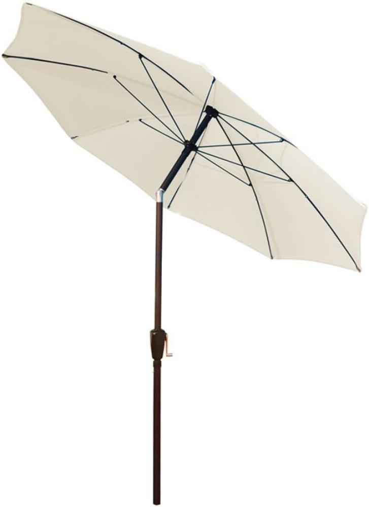 Dehner Sonnenschirm Kos, Ø 220 cm, Aluminium/Polyester, beige Bild 1