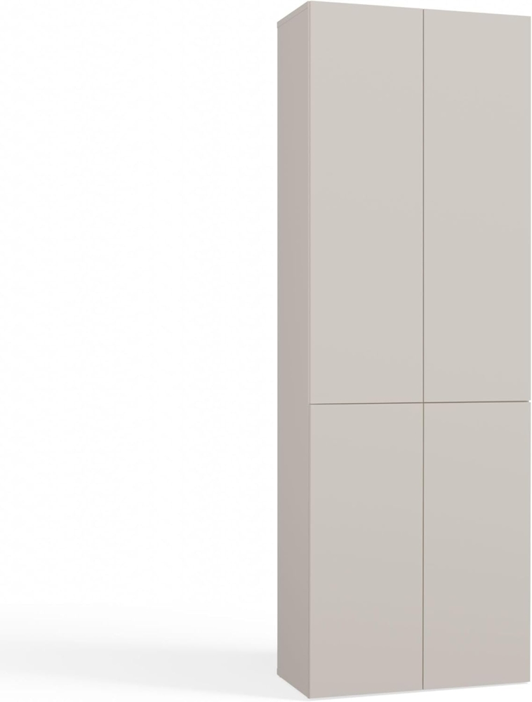 MAGOWA Badkommode Hochschrank Badezimmerschrank funktional H174 cm x B60 cm x T30 cm, Das grifflose TIP-ON Öffnungssystem Bild 1