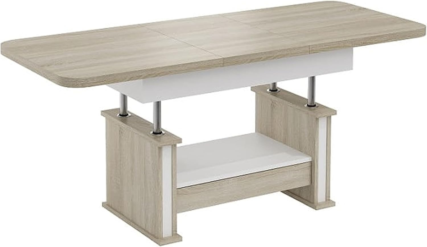 designimpex Couchtisch Design DA-555 Schublade höhenverstellbar ausziehbar Tisch Bild 1