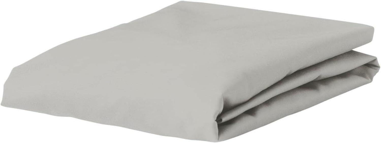 ESSENZA Spannbettlaken Satin Uni Baumwollsatin Grau, 180X200 Bild 1