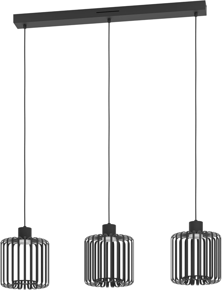 EGLO Hängeleuchte GINESTRONE-Z Hängelampe schwarz, ZigBee 3.0, Timer, Pendelleuchte, Bluetooth, CCT - über Fernbedienung, Dimmfunktion, Ein-/Ausschalter, Farbsteuerung, Farbwechsel, Memoryfunktion, Nachtlichtfunktion, RGB, Smart Home, Weckerfunktion, d... Bild 1