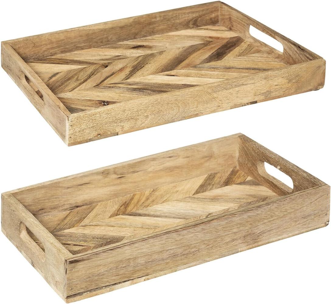 Dekotablett aus Holz WILD, 2er-Set Bild 1