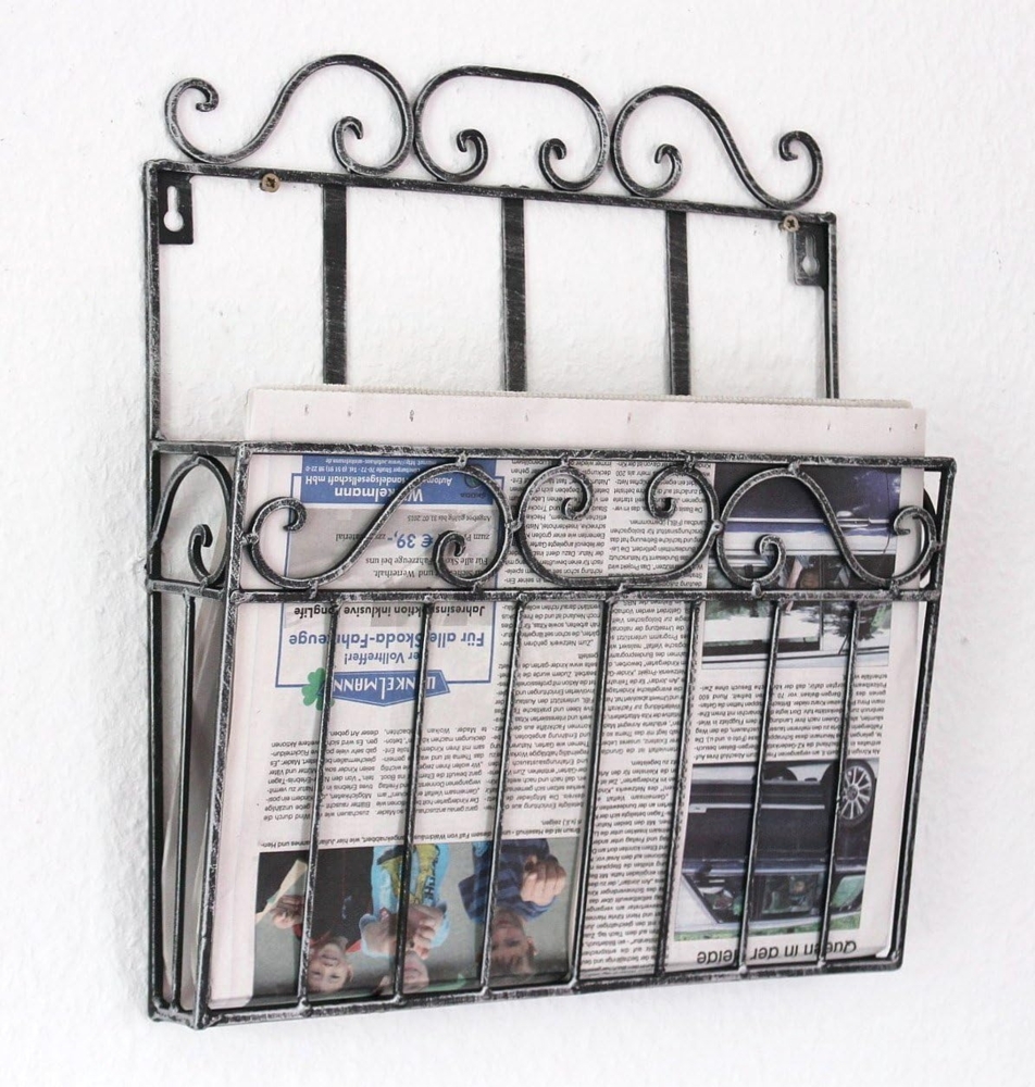 Wandregal Zeitungsständer 09913 Magazinhalter 38cm Küchenregal Zeitungshalter Bild 1