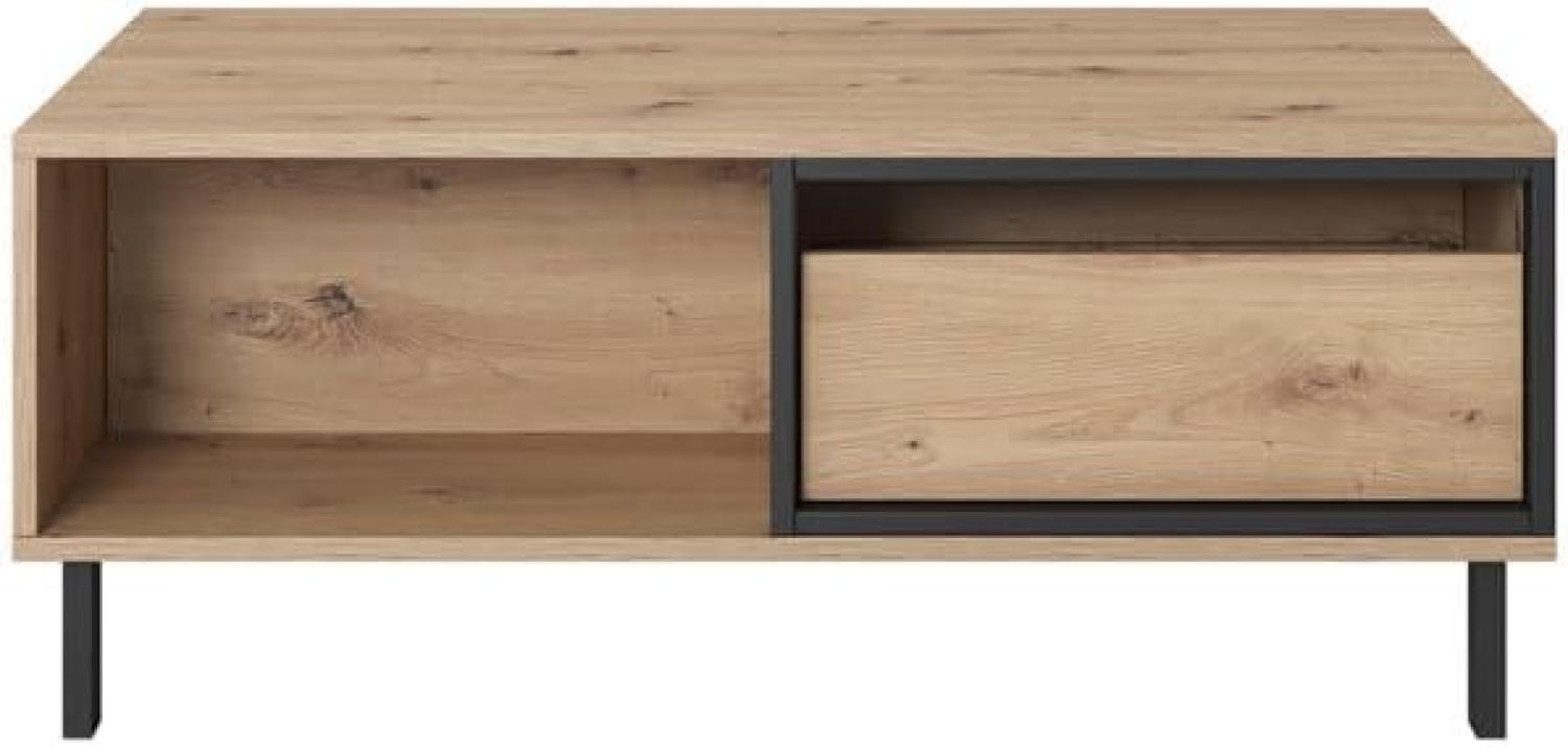 Couchtisch "Nest" Wohnzimmertisch 102 x 62 x 43,2 cm Schubladen artisan eiche anthrazit Bild 1